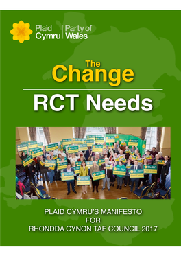 Plaid Cymru's Manifesto for Rhondda Cynon Taf Council