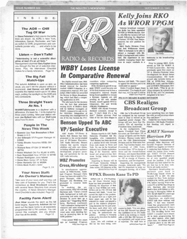 Kelly Joins RKO As WROR VP/GM the AOR - CHR Veteran Broadcast Manager Joe Kelly Has Been Appointed Tug of War VP/GM at WROR/Boston