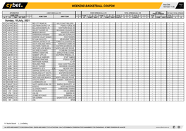 Weekend Basketball Coupon 14/07/2021 11:26 1 / 1