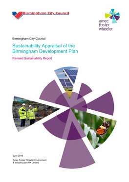 Sustainability Appraisal of the Birmingham Development Plan