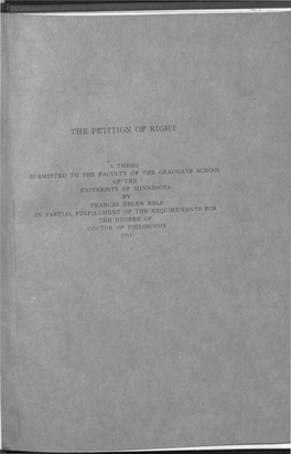 The Petition of Right