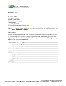 Appendix E Special-Status Plant Survey Report