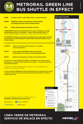 Línea Verde De Metrorail Servicio De Enlace En Efecto