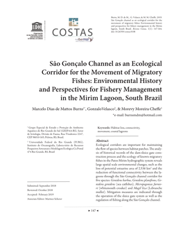 São Gonçalo Channel As an Ecological Corridor for The