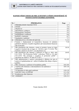 1 Raport Përfundimtar Mbi Auditimin E