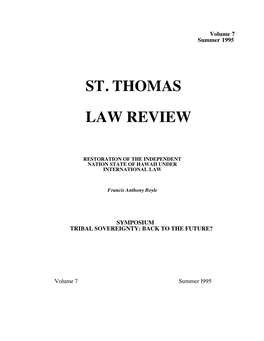 St. Thomas Law Review