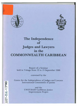 The Independence of Judges and Lawyers in the COMMONWEALTH CARIBBEAN