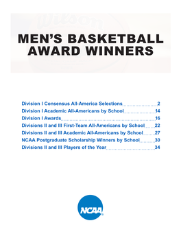 Men's Basketball Award Winners