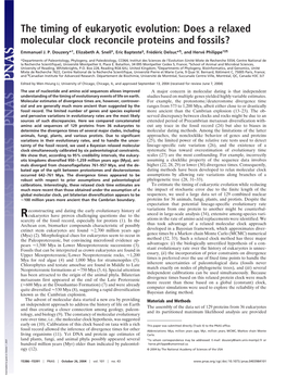 Does a Relaxed Molecular Clock Reconcile Proteins and Fossils?