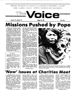 Missions Pushed by Pope ROME-(NC)- with the Repeated 100Th Year in Zimbabwe Rhodesia in Encouragement of Pope John Paul 1979