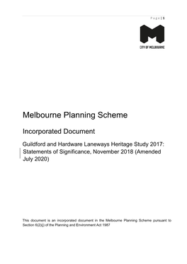 Melbourne Planning Scheme