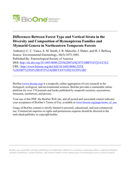 Differences Between Forest Type and Vertical