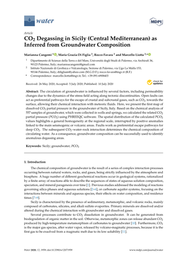 CO2 Degassing in Sicily (Central Mediterranean) As Inferred from Groundwater Composition