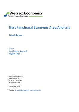 Hart Functional Economic Area Analysis Report, August 2014