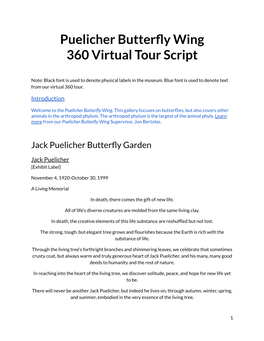 Butterfly 360 Virtual Tour Script
