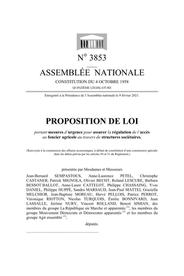 Proposition De Loi