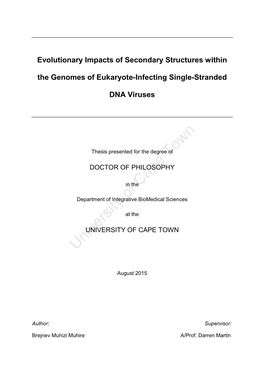 Evolutionary Impacts of Secondary Structures Within the Genomes Of