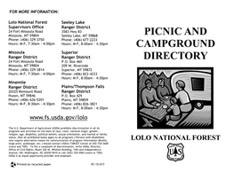 Picnic and Campground Directory