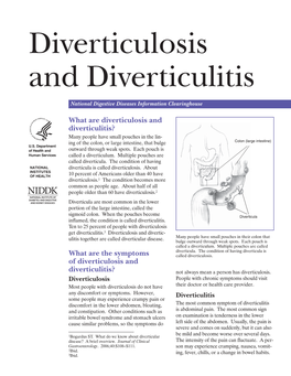 Diverticulosis and Diverticulitis