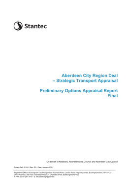 Aberdeen City Region Deal – Strategic Transport Appraisal Preliminary Options Appraisal Report Final