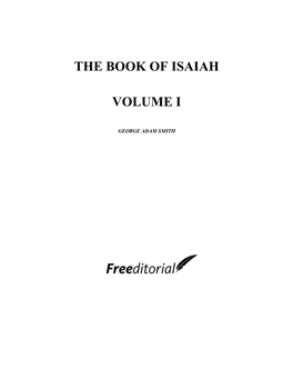 The Book of Isaiah Volume I