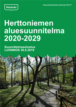 Herttoniemen Aluesuunnitelma 2020-2029 Suunnitelmaselostus LUONNOS 30.8.2019