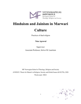 Hinduism and Jainism in Marwari Culture