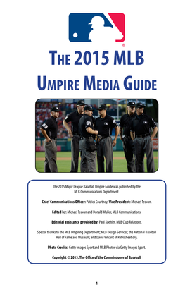 2015 MLB Ump Media Guide