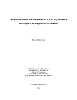 NT5C2) in Drug Resistance