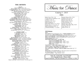 Music for Dance Classes