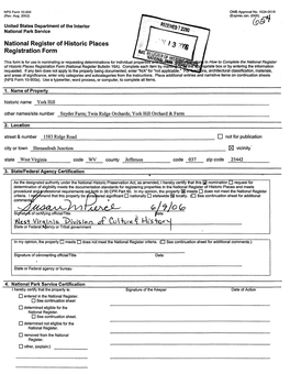 National Register of Historic Places Registration Form