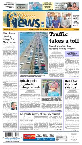 Gulf Breeze Burning and on June 22 to Arrests Police Memorial Page 3A Report Sunday Bare-Knuckle Card Page 7A Sports, 7B