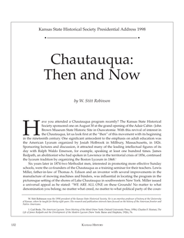 Chautauqua: Then and Now