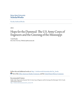 Hope for the Dammed: the U.S. Army Corps of Engineers and The