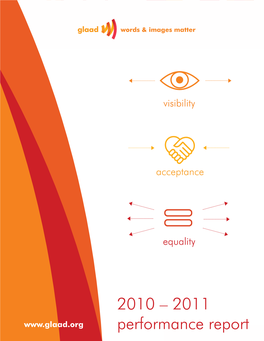 2010 – 2011 Performance Report