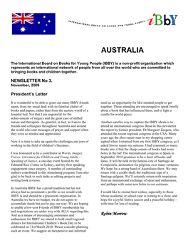 IBBY Australia Newsletter November 2009