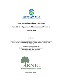 Pennsylvania Climate Impact Assessment