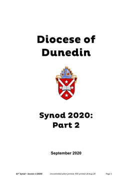 Report on Social Justice Issues from Ecumenical Southland Group for Diocesan Synod 2007
