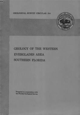 Geology of the Western Everglades Area Southern Florida