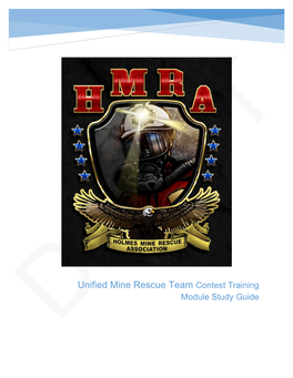 [DRAFT] Unified Mine Rescue Team Contest Training Module Study Guide