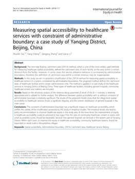 Measuring Spatial Accessibility to Healthcare Services with Constraint