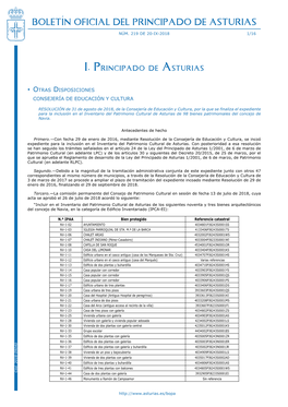 Boletín Oficial Del Principado De Asturias