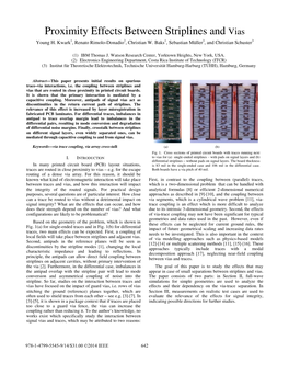 Proximity Effects Between Striplines and Vias Young H