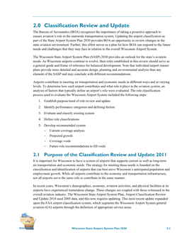 2030 Wisconsin State Airport System Plan