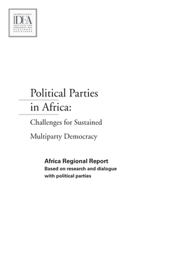 Political Parties in Africa: Challenges for Sustained Multiparty Democracy