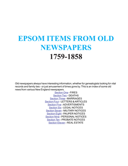 Epsom News Second Edition