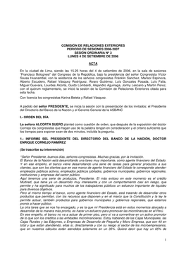 1 Comisión De Relaciones Exteriores Periodo De