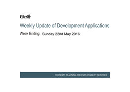 Weekly Update of Development Applications