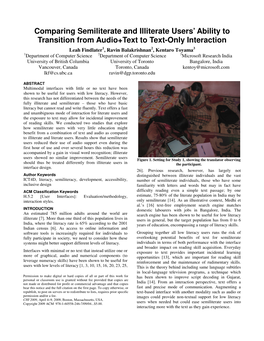 Comparing Semiliterate and Illiterate Users' Ability to Transition from Audio+Text to Text-Only Interaction