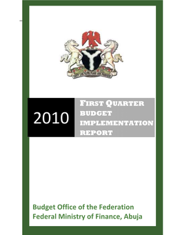 Budget Office of the Federation Federal Ministry of Finance, Abuja